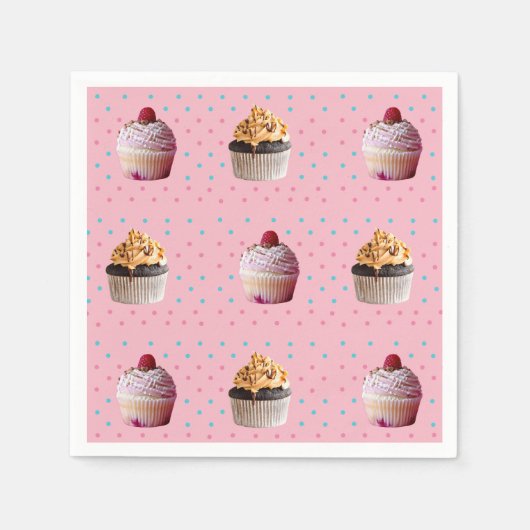 Cakes Dots Colorful Napkins Serviette (Vorderseite)