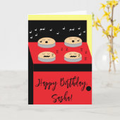 Cakes in Waiting - Frosting Time: Blank Birthday Karte (Gelbe Blume)