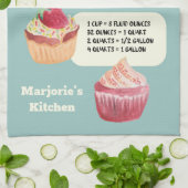 Cakes Kitchen Wisdom Conversion Personalisiert Geschirrtuch (Gefaltet)