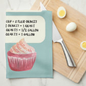 Cakes Kitchen Wisdom Conversion Personalisiert Geschirrtuch (Viertel Falte)