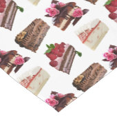 Cakes Lovers Desserts Pattern Quirky Kurzer Tischläufer (Ecke)