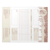 Cakes Rechnungsformular Geschäftsquotation Notepad Notizblock (Vorderseite)