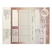 Cakes Rechnungsformular Geschäftsquotation Notepad Notizblock (Vorderseite)