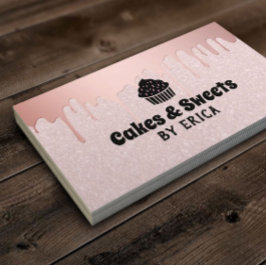Cakes & Süßigkeiten Cupcake Zuhause Bäckerei Rosa  Visitenkarte