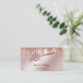 Cakes & Süßigkeiten Cupcake Zuhause Bäckerei Tropf Visitenkarte (Stehend Vorderseite)