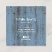 Cakes & Süßigkeiten Cupcake Zuhause Bakery Dusty B Quadratische Visitenkarte (Rückseite)