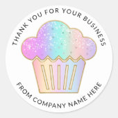 Cakes Süßigkeiten Cupcake Zuhause Bakery Logo Holo Runder Aufkleber (Vorderseite)