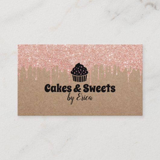 Cakes & Süßigkeiten Cupcake Zuhause Bakery Rustika Visitenkarte (Vorderseite)
