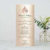 Cakes & Sweets Cupcake Home Bakery Rustic Vintage Menükarte (Stehend Vorderseite)