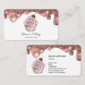 Cakes & Sweets Cupcake Home Bakery Rustic Vintage Visitenkarte (Vorne/Hinten)