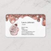 Cakes & Sweets Cupcake Home Bakery Rustic Vintage Visitenkarte (Rückseite)