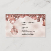 Cakes & Sweets Cupcake Home Bakery Rustic Vintage Visitenkarte (Rückseite)