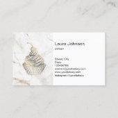 Cakes & Sweets Cupcake Home Bakery Rustic Vintage Visitenkarte (Rückseite)