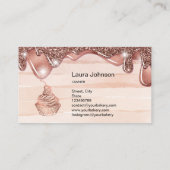 Cakes & Sweets Cupcake Home Bakery Rustic Vintage Visitenkarte (Rückseite)