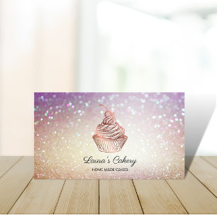 Cakes & Sweets Cupcake Home Bakery Rustic Vintage Visitenkarte