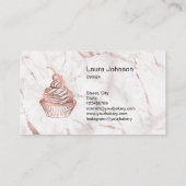 Cakes & Sweets Cupcake Home Bakery Rustic Vintage Visitenkarte (Rückseite)