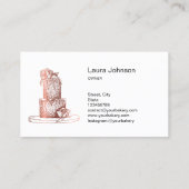 Cakes & Sweets Cupcake Home Bakery Rustic Vintage Visitenkarte (Rückseite)