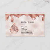 Cakes & Sweets Cupcake Home Bakery Rustic Vintage Visitenkarte (Rückseite)