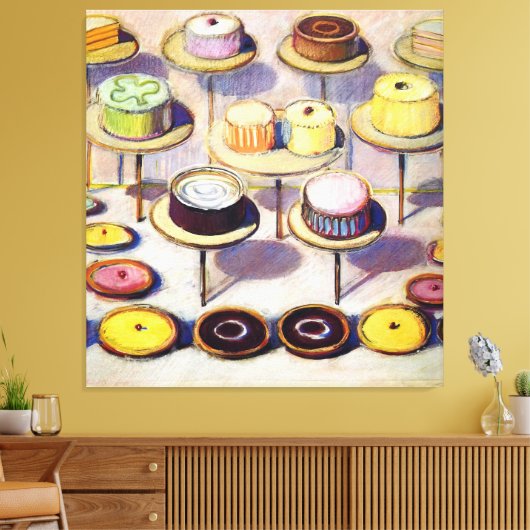Cakes - Wayne Thiebaud Leinwanddruck (Insitu (Wohnzimmer))