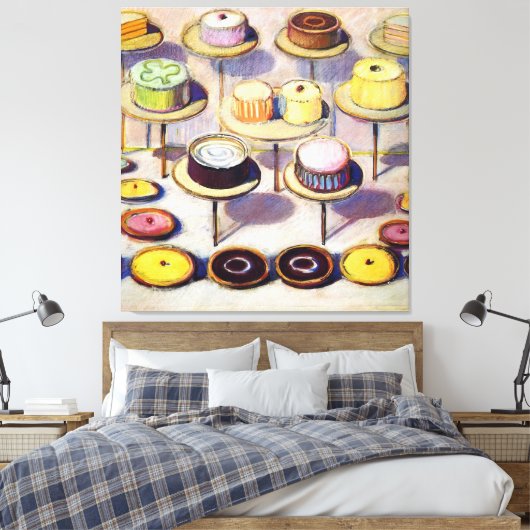 Cakes - Wayne Thiebaud Leinwanddruck (Insitu (Schlafzimmer))