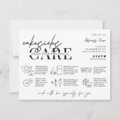 Cakesicles Care Guide Minimalistische Logo-Bäckere Dankeskarte (Vorderseite)