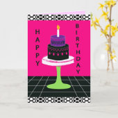 Cakey Birthday Card Serie 2 Karte (Gelbe Blume)