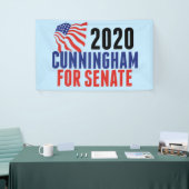 Cal Cunningham für Senat Banner (Messeveranstaltung)