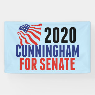 Cal Cunningham für Senat Banner