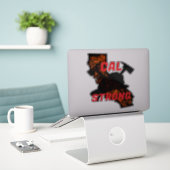 CAL FIRE STRONG AX HELMET Blk Aufkleber (Laptop auf Schreibtisch)