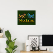 Cal MacLeod Tartan Scottie Dogs Poster (Heimbüro)