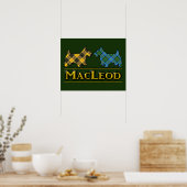 Cal MacLeod Tartan Scottie Dogs Poster (Küche)