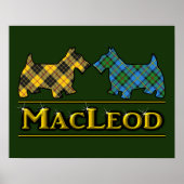 Cal MacLeod Tartan Scottie Dogs Poster (Vorne)