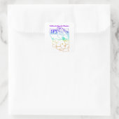 Cal-Neva Regenbogen Square Stickers (Tasche)