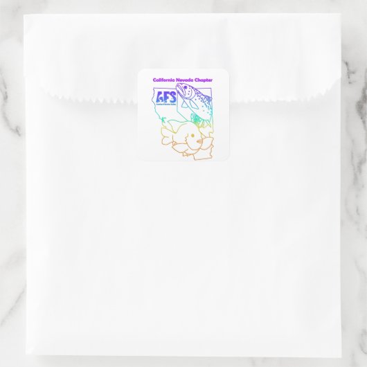 Cal-Neva Regenbogen Square Stickers (Tasche)