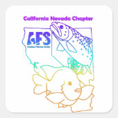 Cal-Neva Regenbogen Square Stickers (Vorderseite)