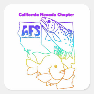 Cal-Neva Regenbogen Square Stickers