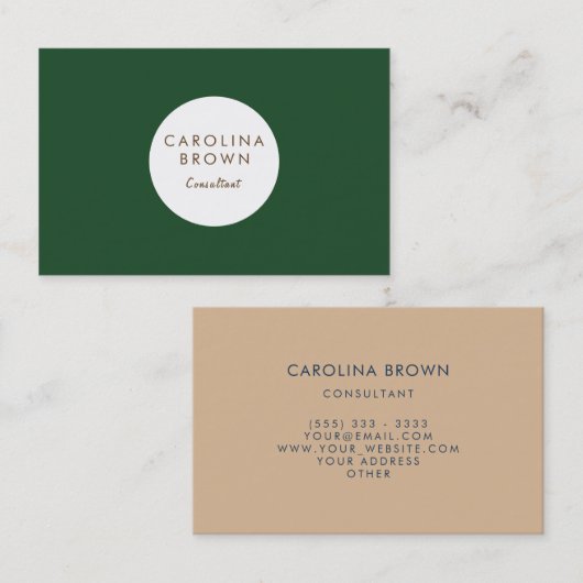 Cal Poly Pomona Green Business Card Visitenkarte (Vorne/Hinten)