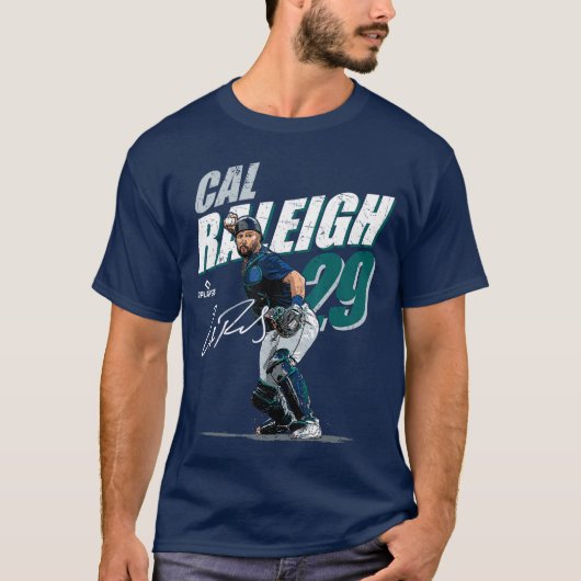 Cal Raleigh Seattle MLB Baseball Players MLBCRA204 T-Shirt (Vorderseite)