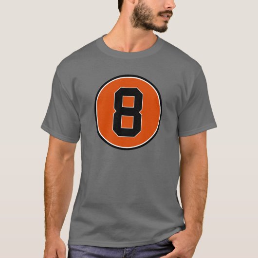 Cal Ripken Jr 8 Jersey-Nummer T-Shirt (Vorderseite)