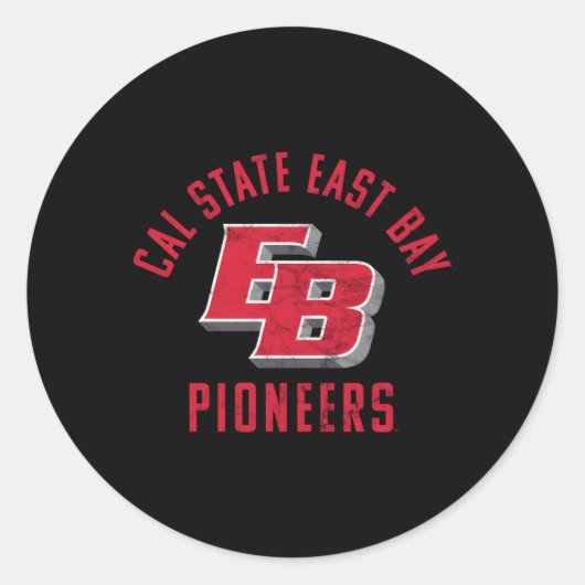 Cal Staat East Bay Csueb Pioneers Large Runder Aufkleber (Vorderseite)