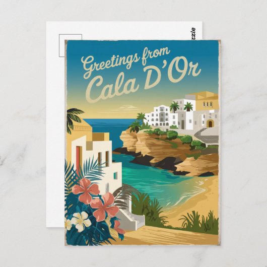 Cala d'Or Spanien Vintag Postkarte (Vorne/Hinten)