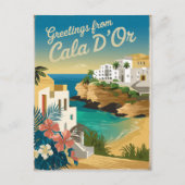 Cala d'Or Spanien Vintag Postkarte (Vorderseite)