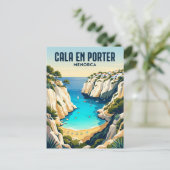 Cala en Porter Spanien Postkarte (Stehend Vorderseite)