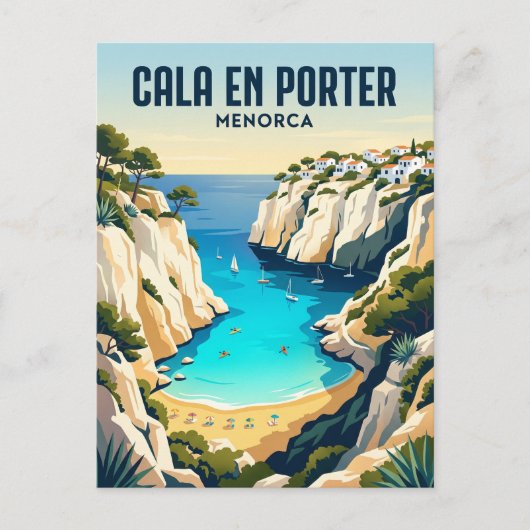 Cala en Porter Spanien Postkarte (Vorderseite)