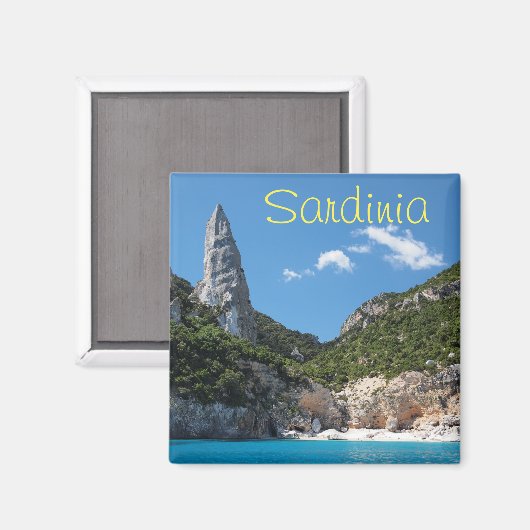 Cala Goloritze Beach, Sardiniens Textmagnet Magnet (Vorderseite/Rückseite)