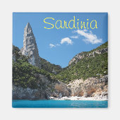 Cala Goloritze Beach, Sardiniens Textmagnet Magnet (Vorne)