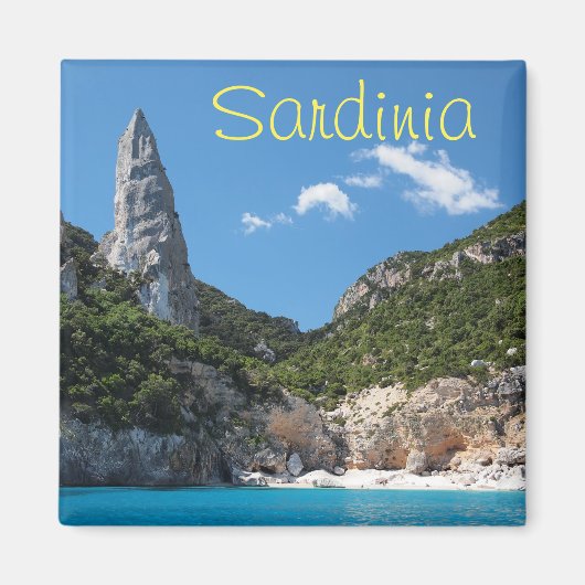 Cala Goloritze Beach, Sardiniens Textmagnet Magnet (Vorne)