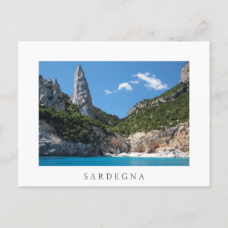 Cala Goloritze Strand, Sardinien weiße Postkarte