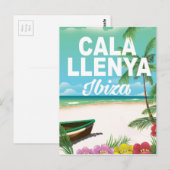 Cala Lenya Ibiza Strandpromenade Postkarte (Vorne/Hinten)