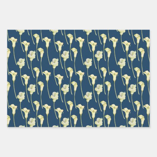Cala Lilies und Eukalyptus Geschenkpapier Set (Vorderseite 3)